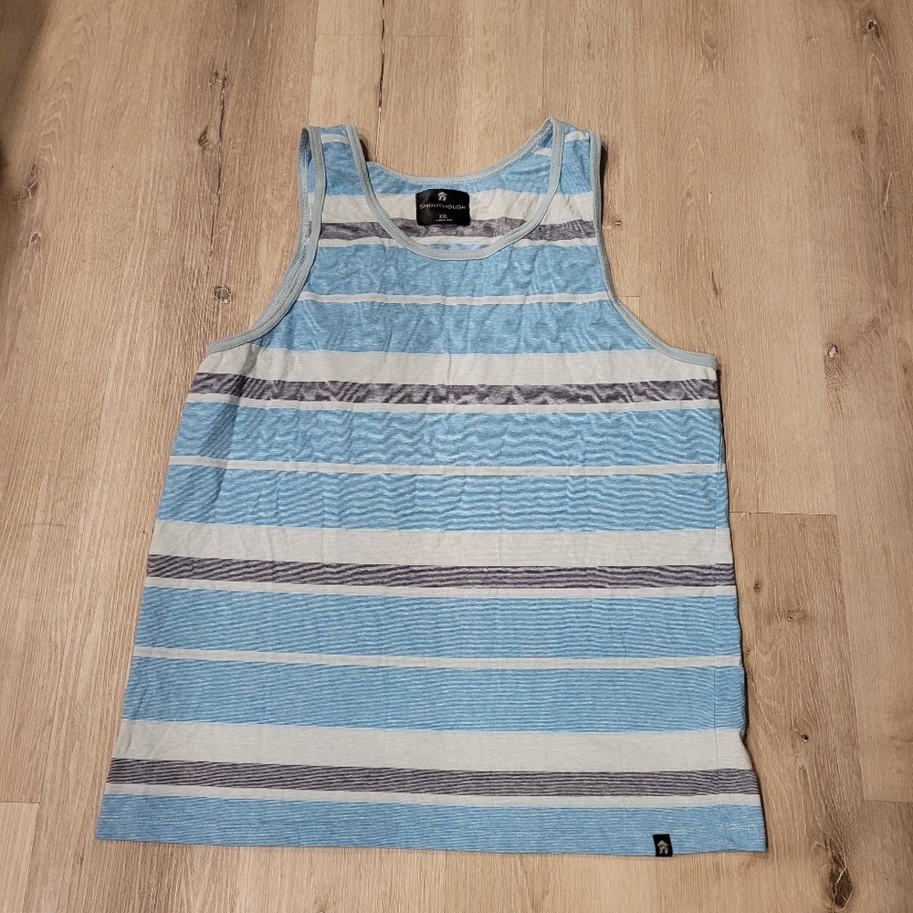 Shouthouse Blue Striped Tank Top Sz XXL